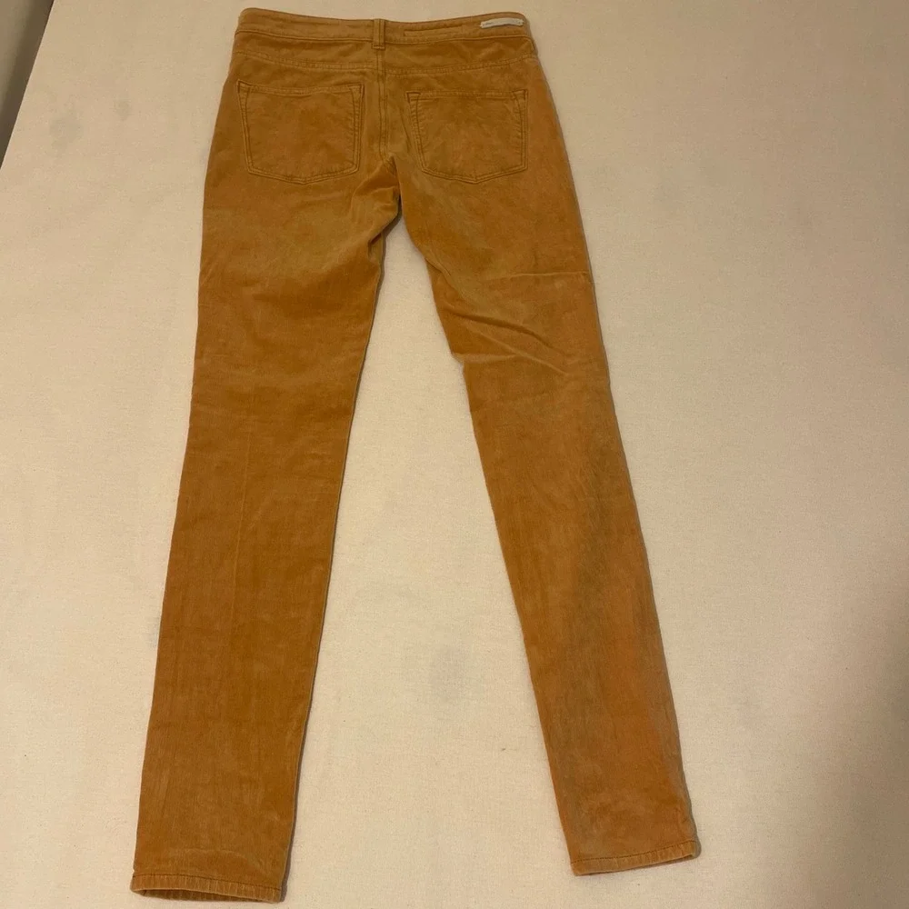 Pilcro and the‎ Letterpress Womens 25 Serif Corduroy Skinny Pants Mustard Yellow